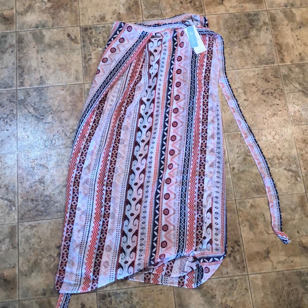 Boho cover up maxi skirt